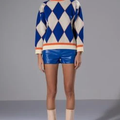 HATE THE GAME OVERSIZED SWEATER -helmut shop hate the game oversized sweater navy multi 9 9