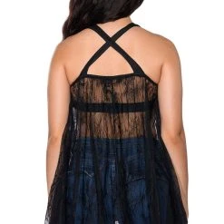 HAYDEN BABY DOLL LACE CAMISOLE -helmut shop hayden baby doll lace camisole black 5 5 c1