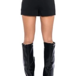 HE SAID SHE SAID SLIT DETAIL MINI SKORT -helmut shop he said she said slit detail mini skort black 7 7