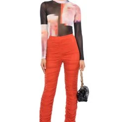 HEAT OF THE MOMENT MESH PRINT BODYSUIT -helmut shop heat of the moment mesh print bodysuit multi 3 3