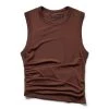 Helmut Lang TWIST MUSCLE TEE -helmut shop helmutlangTWISTMUSCLET.CREPECHOCOLATE QB7XSM07HW501 1