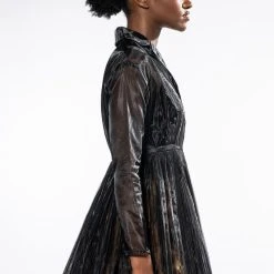 HIGH END LOOKS SEMI SHEER CHIFFON JACKET -helmut shop high end looks semi sheer chiffon jacket black 5 5