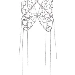 HOLD ME RHINESTONE BRA TOP -helmut shop hold me rhinestone bra top silver 7 7