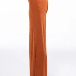 HOLD UP SLINKY PALAZZO PANT -helmut shop hold up slinky palazzo pant rust 4 4