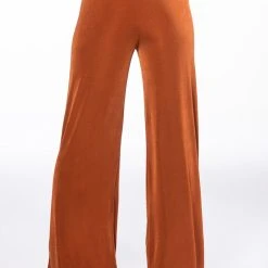 HOLD UP SLINKY PALAZZO PANT -helmut shop hold up slinky palazzo pant rust 5 5