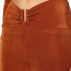 HOLD UP SLINKY PALAZZO PANT -helmut shop hold up slinky palazzo pant rust 6 6