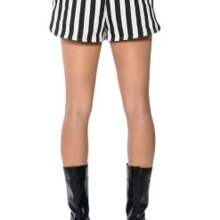 HOLIDAY PULL ON STRIPE SHORT -helmut shop holiday pull on stripe short black white 8 8