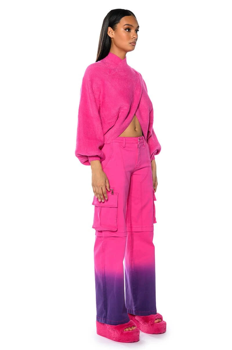 HONEY CROSS FRONT FUZZY SWEATER 6 HONEY CROSS FRONT FUZZY SWEATER - Image 4