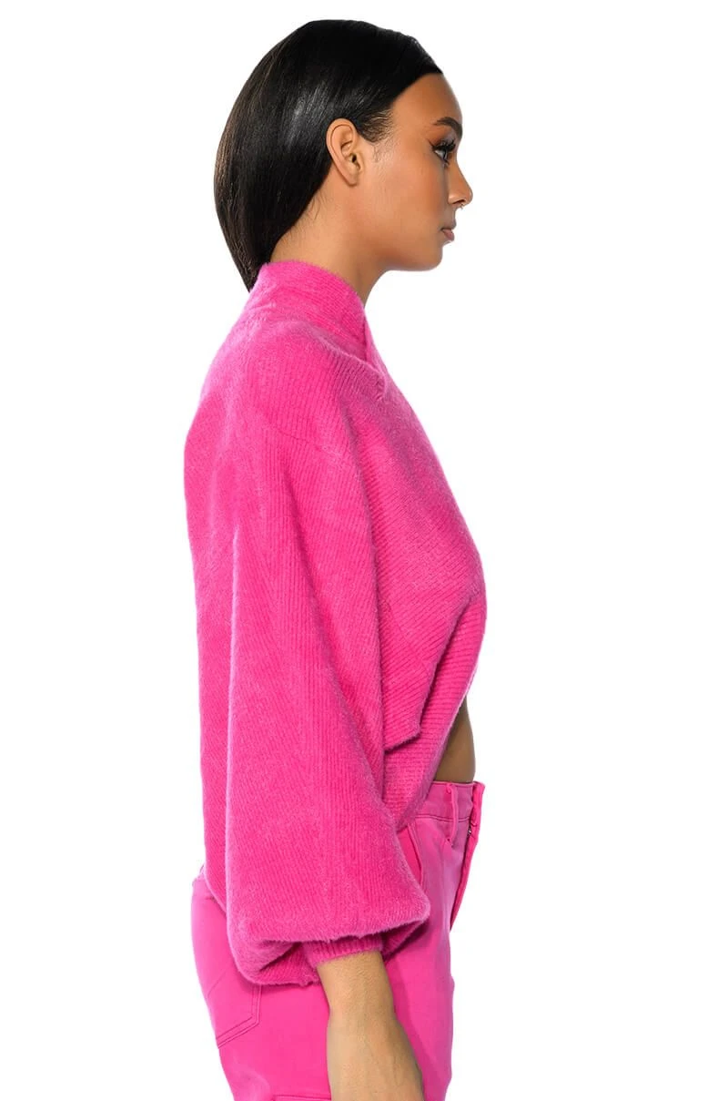 HONEY CROSS FRONT FUZZY SWEATER 7 HONEY CROSS FRONT FUZZY SWEATER - Image 5