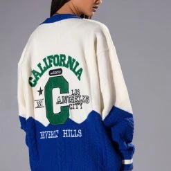 HONOR ROLL OVERSIZED CARDIGAN -helmut shop honor roll oversized cardigan ivory multi 2 2