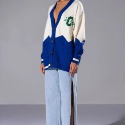 HONOR ROLL OVERSIZED CARDIGAN -helmut shop honor roll oversized cardigan ivory multi 3 3