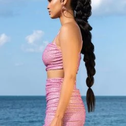 I AM ME VIC XXTRA SHINE RHINESTONE BANDEAU -helmut shop i am me vic xxtra shine rhinestone bandeau pink multi 5 5 c1