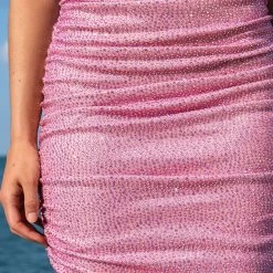 I AM ME VIC XXTRA SHINE RHINESTONE MINI SKIRT -helmut shop i am me vic xxtra shine rhinestone mini skirt pink multi 7 7 c1