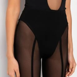 I AM THE VIEW SHEER LEGGING -helmut shop i am the view sheer legging black 10 10
