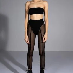 I AM THE VIEW SHEER LEGGING -helmut shop i am the view sheer legging black 7 7 c1 c1