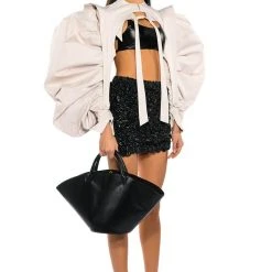 I DO IT ON THE DAILY DRAMA SLEEVE BOLERO -helmut shop i do it on the daily drama sleeve bolero ivory 4 4