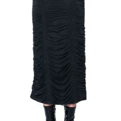 I ONLY GET BETTER RUCHED MAXI SKIRT -helmut shop i only get better ruched maxi skirt black 8 8