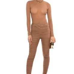 I WIN AGAIN STACKED LEGGINGS -helmut shop i win again stacked leggings brown 3 3