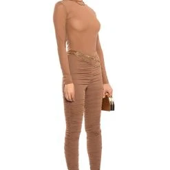 I WIN AGAIN STACKED LEGGINGS -helmut shop i win again stacked leggings brown 4 4