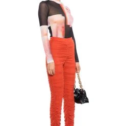 I WIN AGAIN STACKED WIDE LEG LEGGINGS -helmut shop i win again stacked wide leg leggings red 4 4