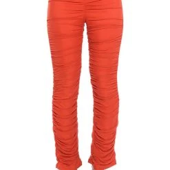 I WIN AGAIN STACKED WIDE LEG LEGGINGS -helmut shop i win again stacked wide leg leggings red 5 5
