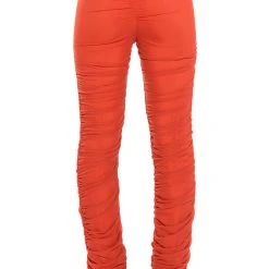 I WIN AGAIN STACKED WIDE LEG LEGGINGS -helmut shop i win again stacked wide leg leggings red 7 7