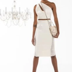 IN MY BAG MESH DETAIL BANDAGE MIDI SKIRT -helmut shop in my bag mesh detail bandage midi skirt ivory 2 2
