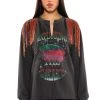 INTERGALACTIC GRAPHIC EMBELLISHED SWEATSHIRT -helmut shop intergalactic graphic embellished sweatshirt charcoal grey 1 1