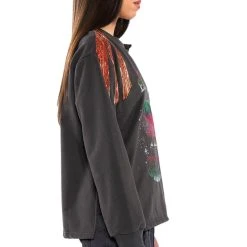 INTERGALACTIC GRAPHIC EMBELLISHED SWEATSHIRT -helmut shop intergalactic graphic embellished sweatshirt charcoal grey 5 5