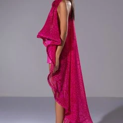 INTO THE WORLD HIGH LOW DRESSY TANK -helmut shop into the world high low dressy tank pink 4 4