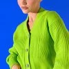 IRREPLACEABLE RHINESTONE BUTTON CARDIGAN -helmut shop irreplaceable rhinestone button cardigan lime 1 1