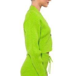 IRREPLACEABLE RHINESTONE BUTTON CARDIGAN -helmut shop irreplaceable rhinestone button cardigan lime 8 8