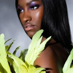 ISLA STATEMENT STRAPLESS FEATHER TOP -helmut shop isla statement strapless feather top yellow 7 7 c1