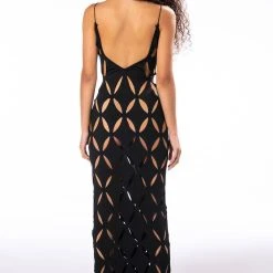 ISLAND VIBES MOCK NECK MINI DRESS -helmut shop island vibes cutout maxi dress black 4 4