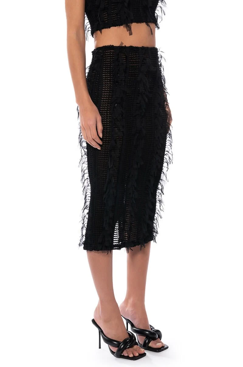ITS A WRAP MACRAME MESH BODYCON MIDI SKIRT 4 ITS A WRAP MACRAME MESH BODYCON MIDI SKIRT - Image 2