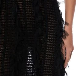 ITS A WRAP MACRAME MESH BODYCON MIDI SKIRT 17 ITS A WRAP MACRAME MESH BODYCON MIDI SKIRT -helmut shop its a wrap macrame mesh bodycon midi skirt black 8 8