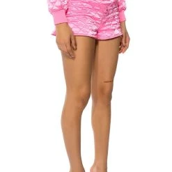 ITS GIVING QUILTED SPRING SHORTS IN PINK -helmut shop its giving quilted spring shorts in pink pink 2 2
