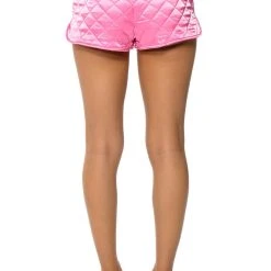 ITS GIVING QUILTED SPRING SHORTS IN PINK -helmut shop its giving quilted spring shorts in pink pink 8 8