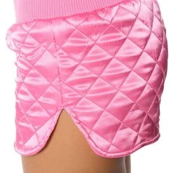 ITS GIVING QUILTED SPRING SHORTS IN PINK -helmut shop its giving quilted spring shorts in pink pink 9 9
