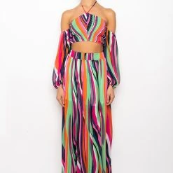 IVY SMOCKED HALTERNECK BLOUSE -helmut shop ivy smocked halterneck blouse multi 12 12