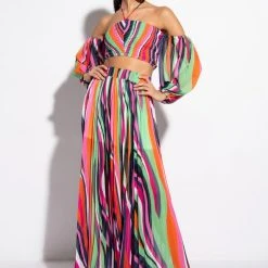 IVY SMOCKED HALTERNECK BLOUSE -helmut shop ivy smocked halterneck blouse multi 4 4