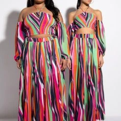 IVY SMOCKED HALTERNECK BLOUSE -helmut shop ivy smocked halterneck blouse multi 7 7