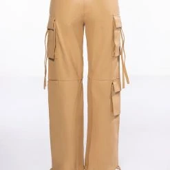 JAZZ FAUX LEATHER JOGGER -helmut shop jazz faux leather jogger beige 7 7 c1 c1 c1 c1 c1