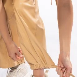 JAZZ FAUX LEATHER JOGGER -helmut shop jazz faux leather jogger beige 8 8 c1 c1 c1 c1 c1