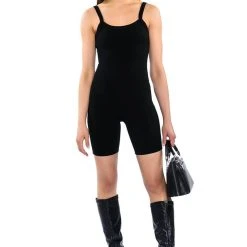 JENNA CLASSIC SCOOP BACK ROMPER 11 JENNA CLASSIC SCOOP BACK ROMPER -helmut shop jenna classic scoop back romper black 3 3