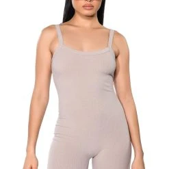 JENNA CLASSIC SCOOP BACK ROMPER -helmut shop jenna classic scoop back romper mocha 2 2
