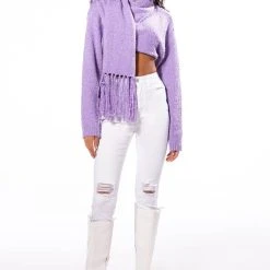 JESS KNIT MULTI WAY CARDIGAN -helmut shop jess knit multi way cardigan purple 11 11