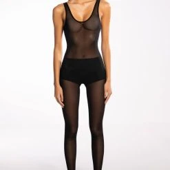 JUMP ON IT SLEEVELESS MESH JUMPSUIT -helmut shop jump on it sleeveless mesh jumpsuit black 4 4 c1