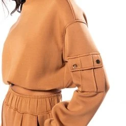 JUST A LOVER SCUBA MOCK NECK SWEATSHIRT -helmut shop just a lover scuba mock neck sweatshirt brown 8 8