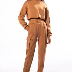 JUST A LOVER SCUBA MOCK NECK SWEATSHIRT -helmut shop just a lover scuba mock neck sweatshirt brown 9 9